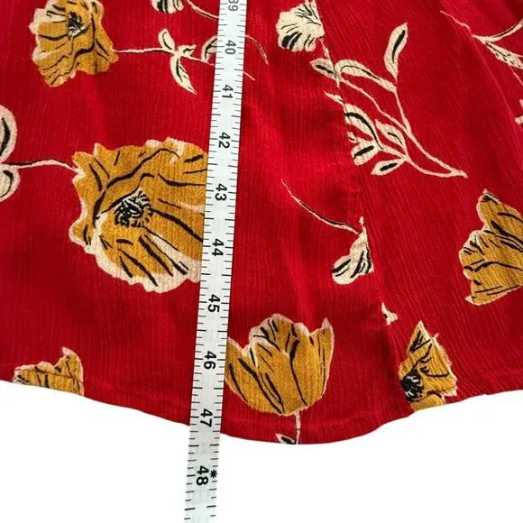 Woman Within Sleeveless Red Floral Shift Dress - Picture 3 of 8